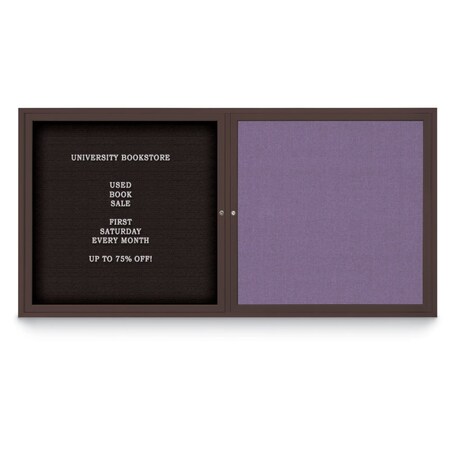 United Visual Products Corkboard, Apricot/Bronze, 72"x36" UV433HPLUS-BRONZE-APRICOT